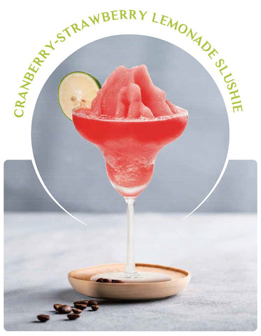 Granité à la limonade aux canneberges et aux fraises