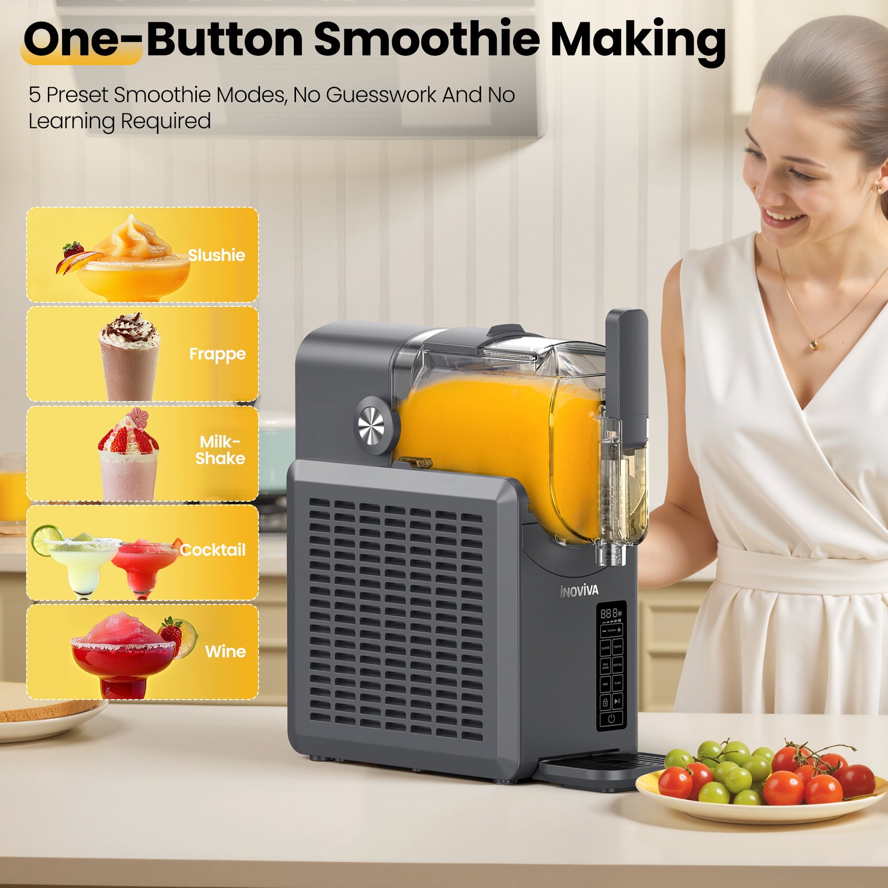 Inoviva Slushie-Maschine S2.0 – 88oz großer Frozen-Drink-Maker