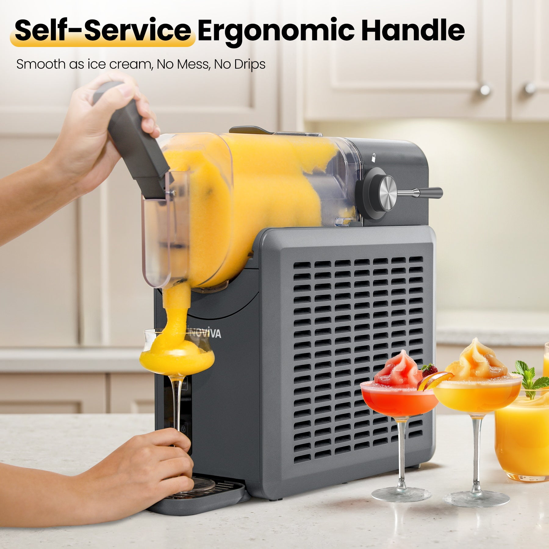 Inoviva Slushie-Maschine S2.0 – 88oz großer Frozen-Drink-Maker