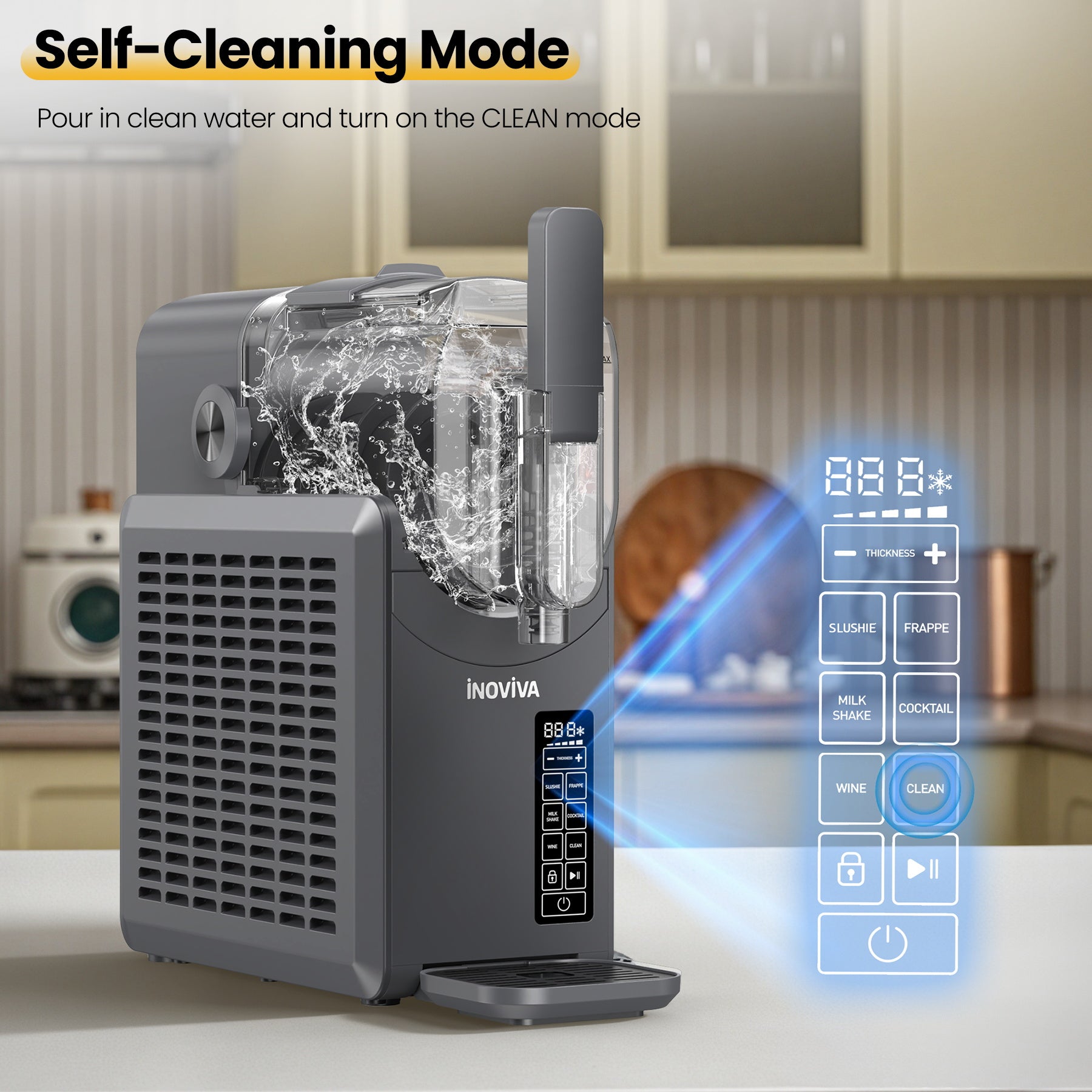 Inoviva Slushie-Maschine S2.0 – 88oz großer Frozen-Drink-Maker