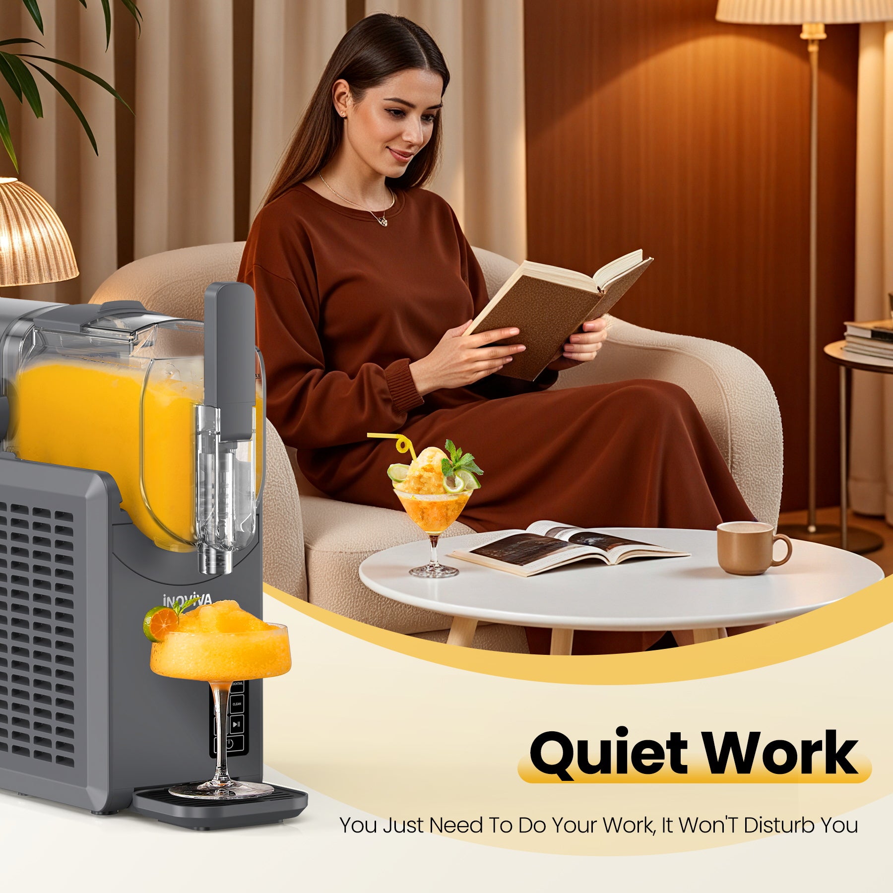 Inoviva Slushie Machine S2.0 – 88oz Large Frozen Drink Maker