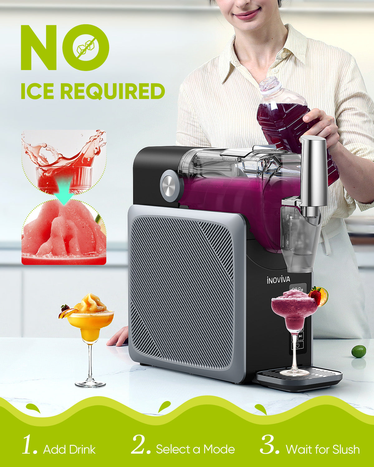 Machine à granités Inoviva S1.2 – Machine à boissons glacées améliorée de 2 030 g