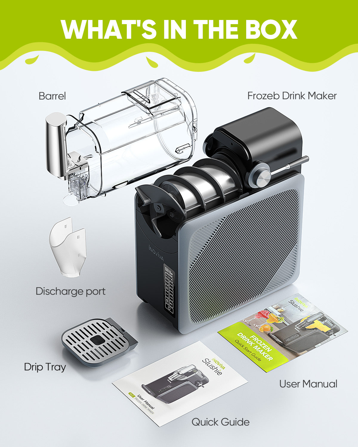 Inoviva Slushie Machine S1.2 – 68oz Upgraded Frozen Drink Maker