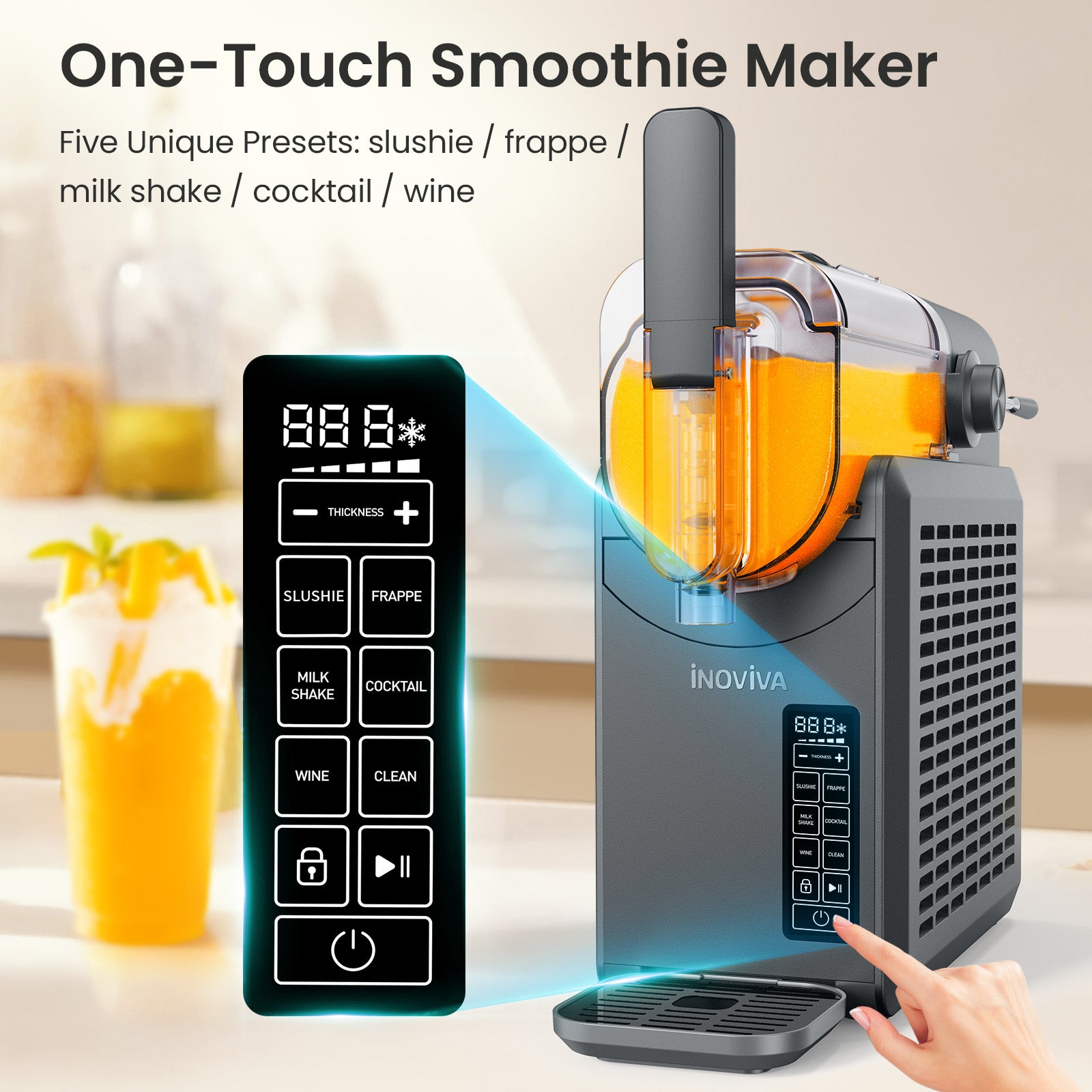 Inoviva Slushie Machine S1.0 – 68oz Classic Frozen Drink Maker