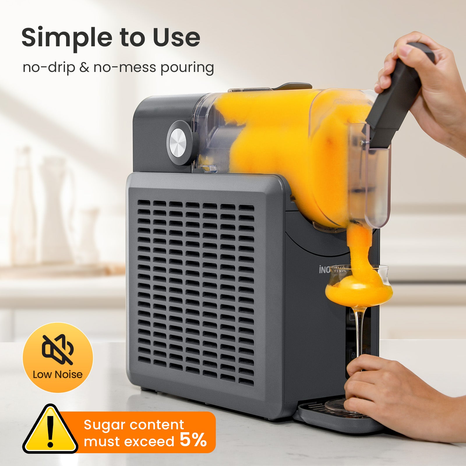 Inoviva Slushie Machine S1.0 – 68oz Classic Frozen Drink Maker