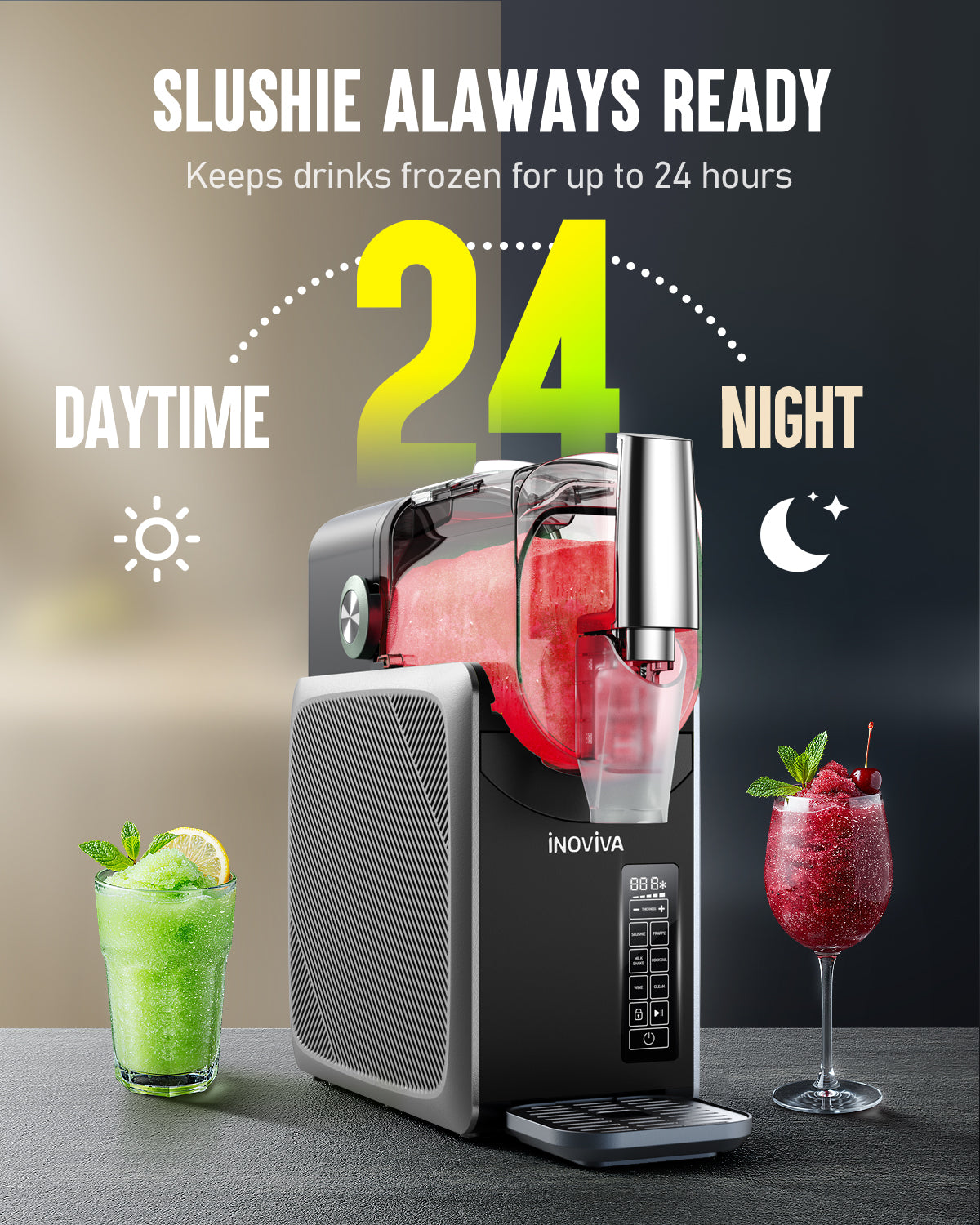 Machine à granités Inoviva S2.2 – Machine à boissons glacées haut de gamme de 2,5 L