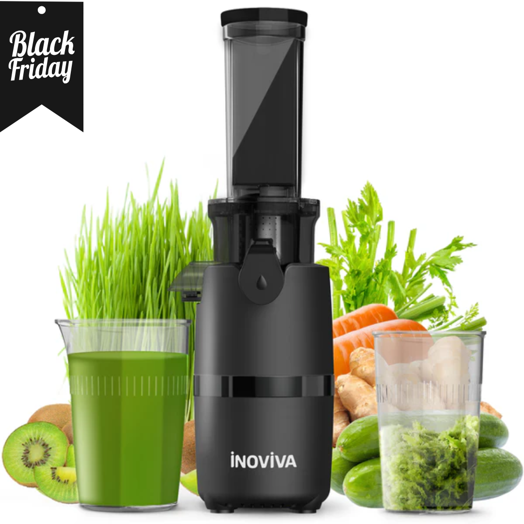 Inoviva Kaltpress-Entsafter – Kompakter Slow Juicer für Obst und Gemüse